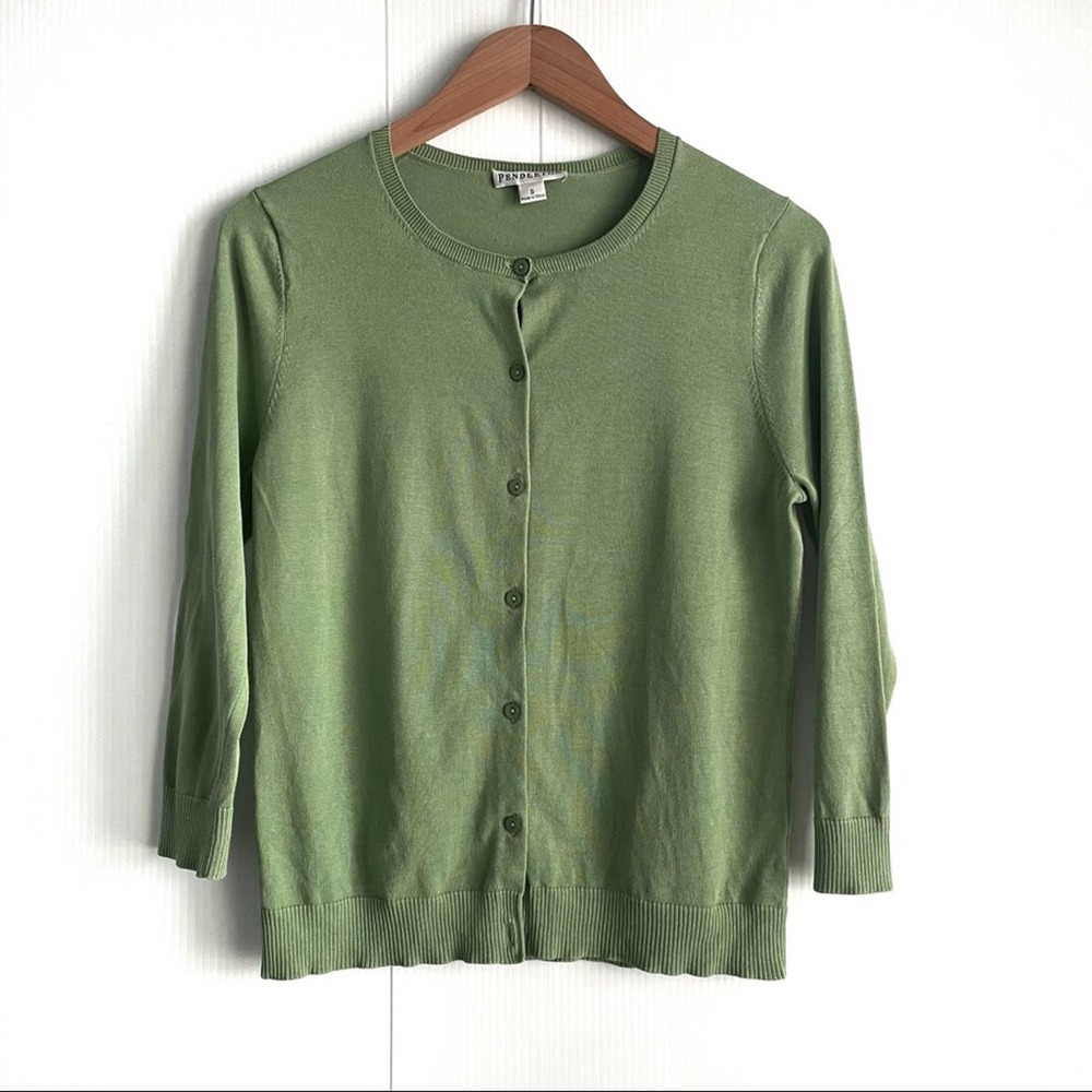 Pendleton Silk Cardigan Button Down Front - image 1